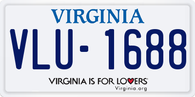 VA license plate VLU1688