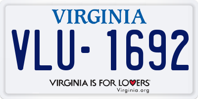 VA license plate VLU1692