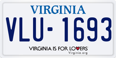 VA license plate VLU1693