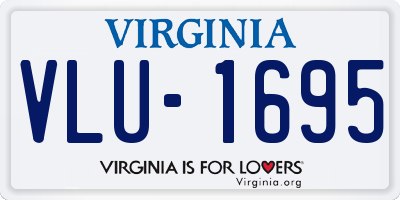 VA license plate VLU1695