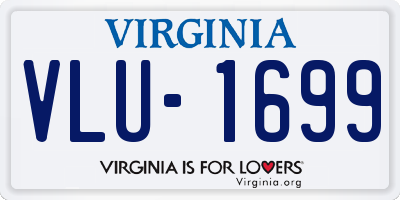 VA license plate VLU1699