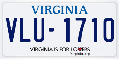 VA license plate VLU1710
