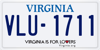 VA license plate VLU1711