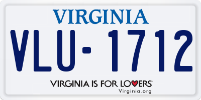 VA license plate VLU1712