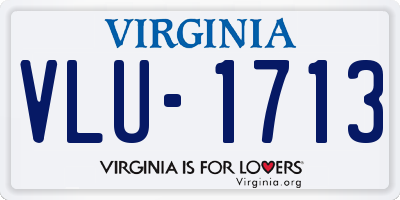 VA license plate VLU1713