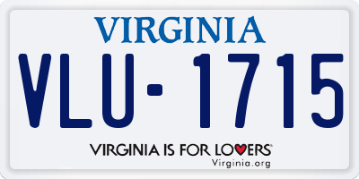 VA license plate VLU1715