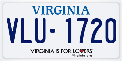 VA license plate VLU1720