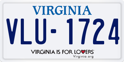 VA license plate VLU1724