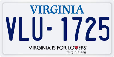 VA license plate VLU1725