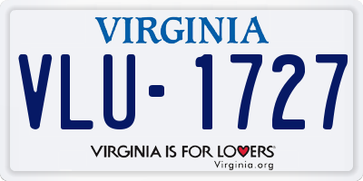 VA license plate VLU1727