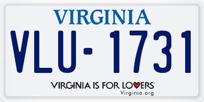 VA license plate VLU1731
