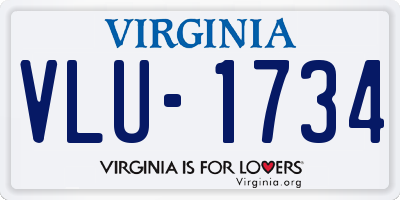 VA license plate VLU1734