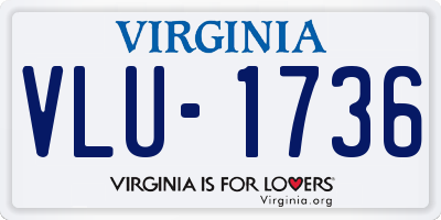 VA license plate VLU1736