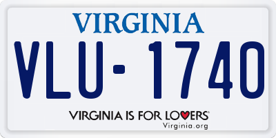 VA license plate VLU1740