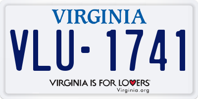 VA license plate VLU1741