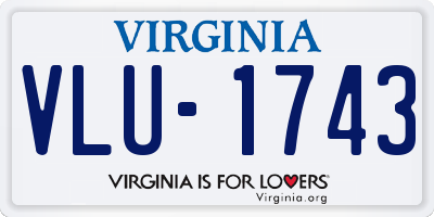 VA license plate VLU1743