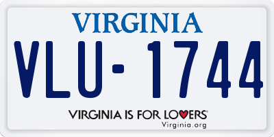 VA license plate VLU1744