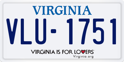 VA license plate VLU1751