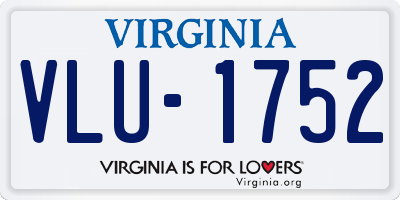 VA license plate VLU1752