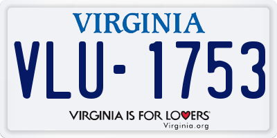 VA license plate VLU1753