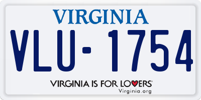 VA license plate VLU1754