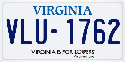 VA license plate VLU1762