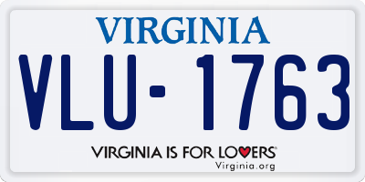 VA license plate VLU1763