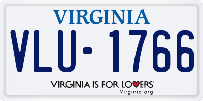 VA license plate VLU1766