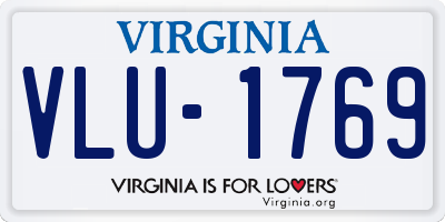 VA license plate VLU1769
