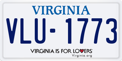 VA license plate VLU1773