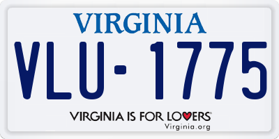 VA license plate VLU1775