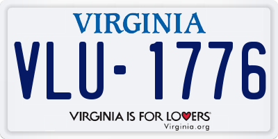 VA license plate VLU1776