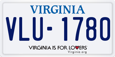 VA license plate VLU1780