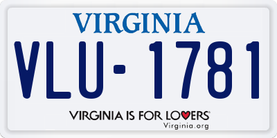 VA license plate VLU1781
