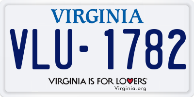 VA license plate VLU1782