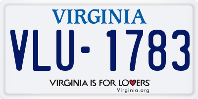 VA license plate VLU1783