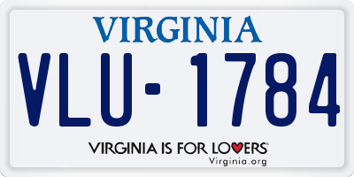 VA license plate VLU1784