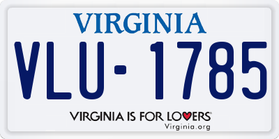 VA license plate VLU1785