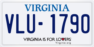 VA license plate VLU1790