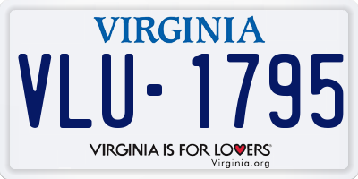 VA license plate VLU1795