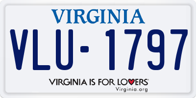 VA license plate VLU1797