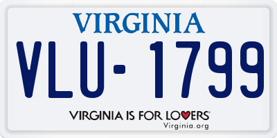 VA license plate VLU1799