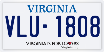 VA license plate VLU1808