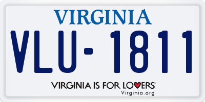 VA license plate VLU1811