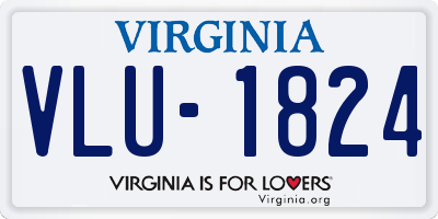 VA license plate VLU1824