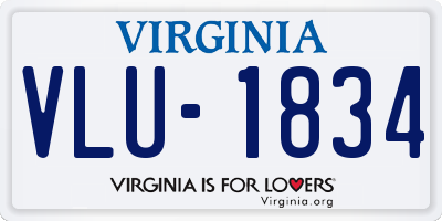 VA license plate VLU1834