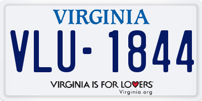 VA license plate VLU1844