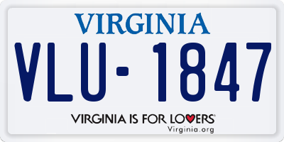 VA license plate VLU1847