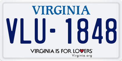 VA license plate VLU1848