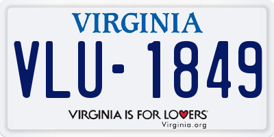 VA license plate VLU1849